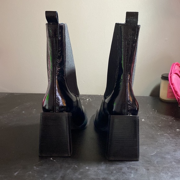 L’Intervalle Black Patent Midi Boots - Picture 4 of 7